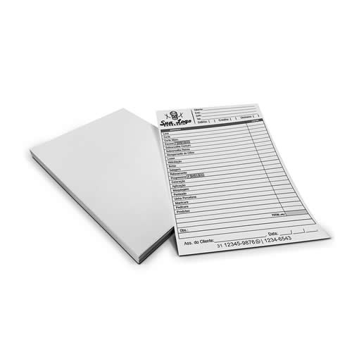 Blocos de pedido,anotação, comanda, receituário, talão de pedido, papel timbrado